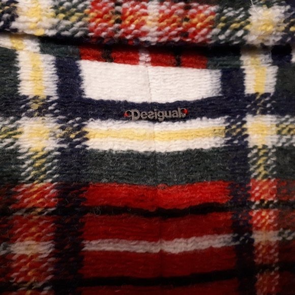 COPY - NWT Desigual red & white tartan print coat jacket - Picture 14 of 14